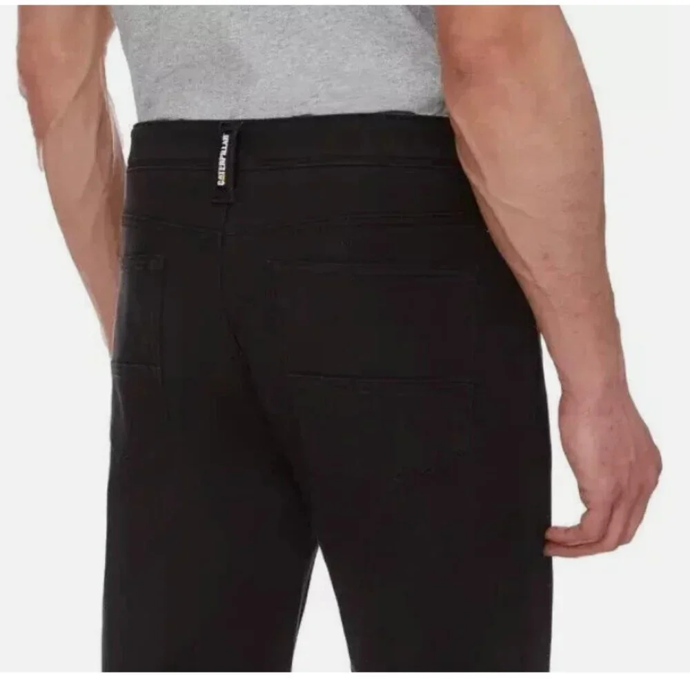 Cat Men's Fleece Lined Canavas Pant Black